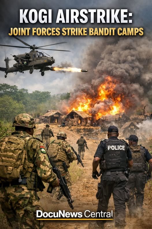 Kogi Airstrike: Joint Forces Deliver Deadly Strike on Bandits.